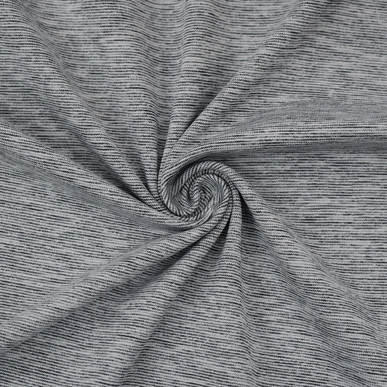 Black-White-Gray Poly Stretch Spandex Slub Jersey Knit Fabric By the Yard